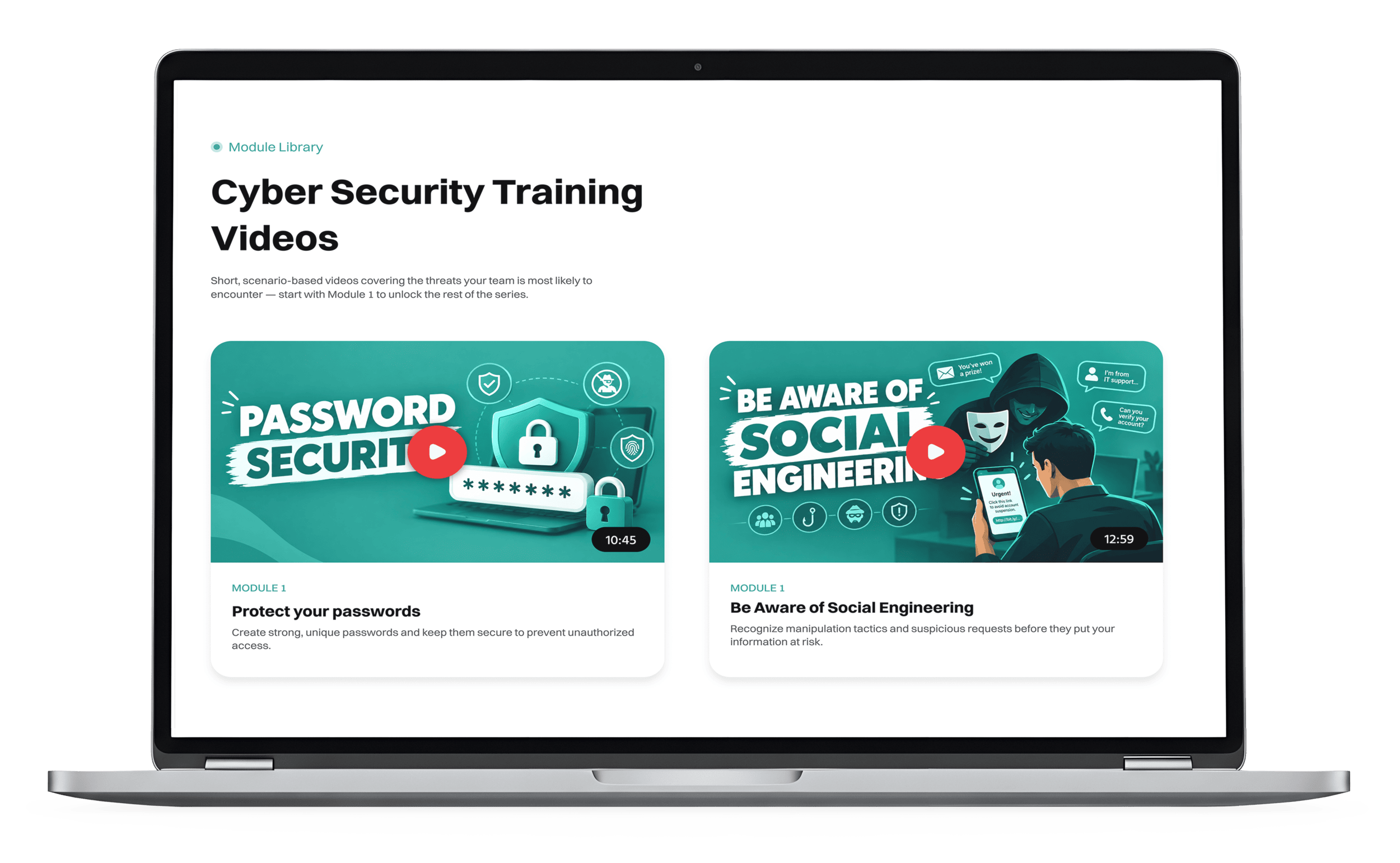 Cyber security training video library