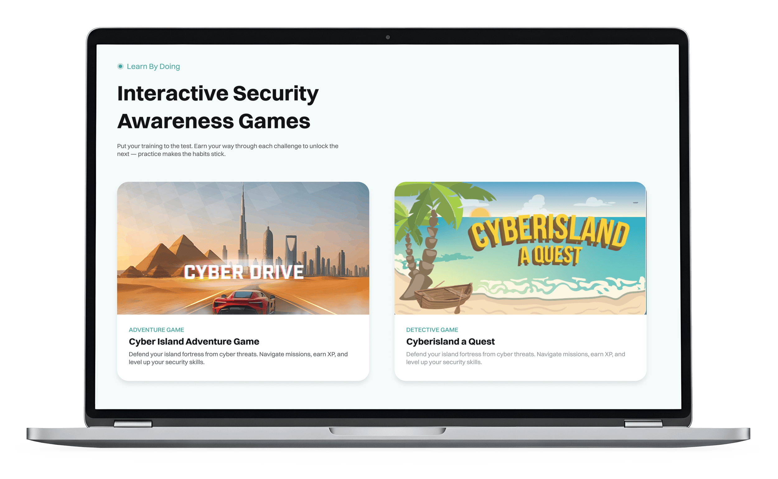 Interactive cyber security awareness games